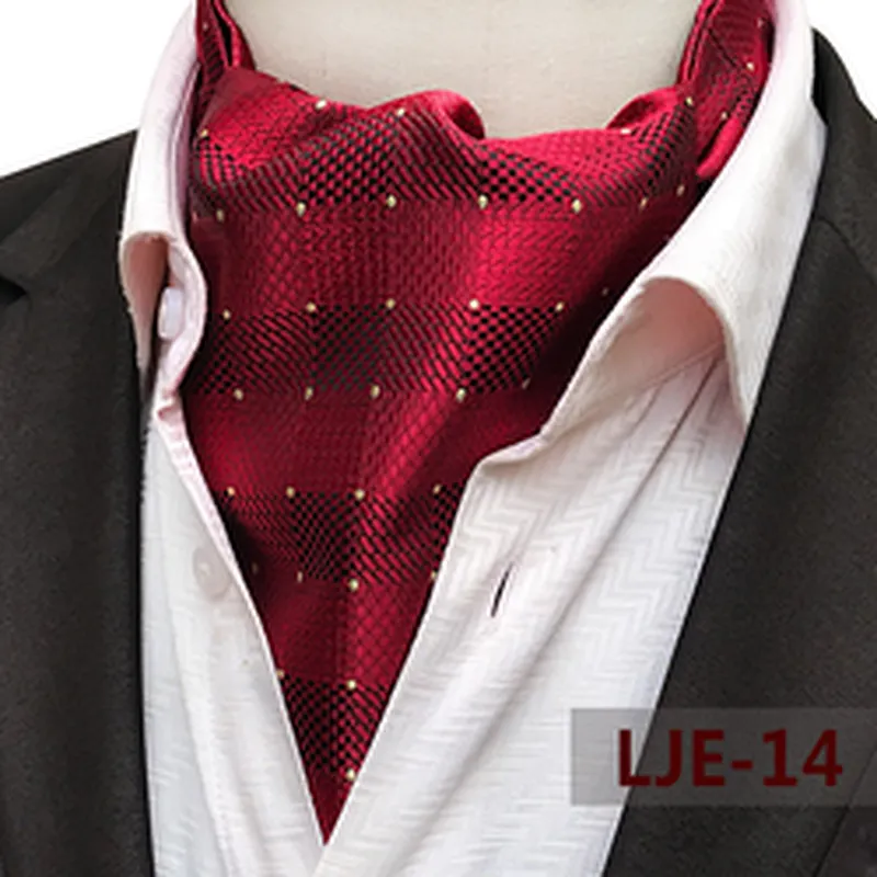 Fashion Paisley Folard Mens Ascot Casual Cravate Homme Polyester Jacquard Woven Ties For Men Italian