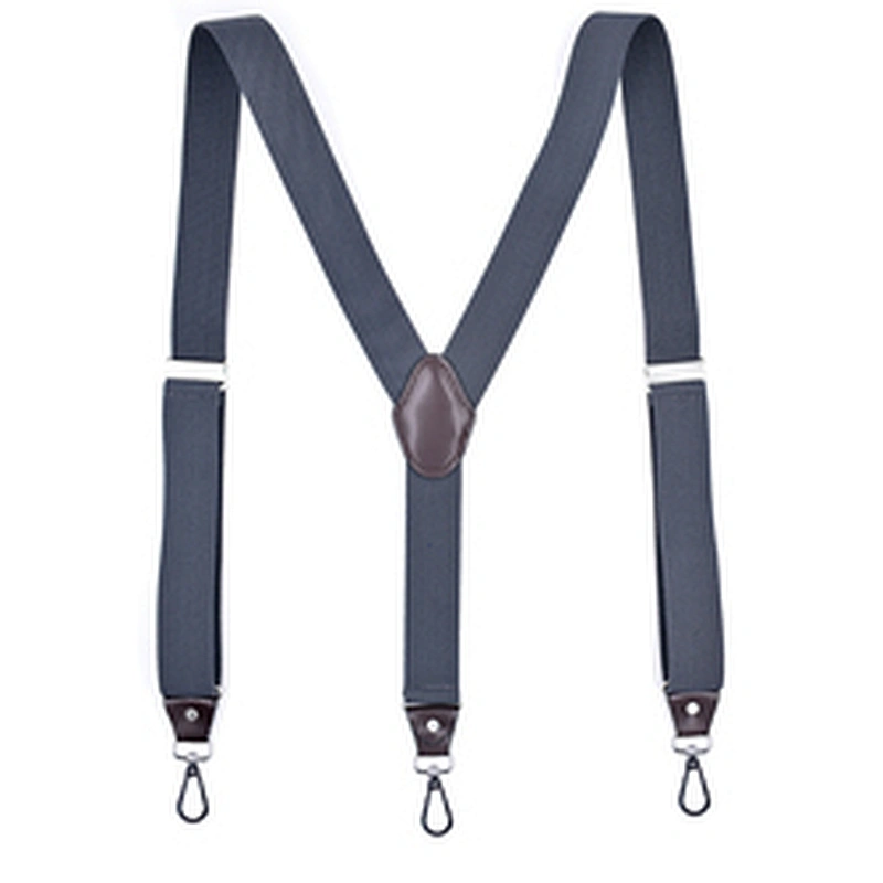 Adult 3 clip hook buckle strap Y-type plain color men's and women's universal suspender strap clip