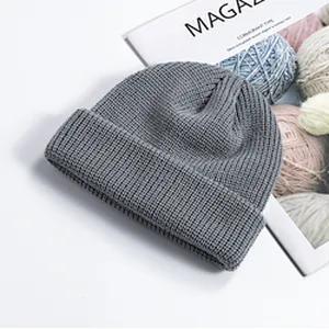 Cheap Fashion Beanie Winter Hats Knitted Cap Winter Plain Women'S Knitted Beanie Hats