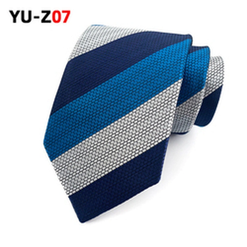 Custom Jacquard Woven Silk Necktie Mens Classical Striped Necktie Wholesale Corbatas Mens Neck Tie Set