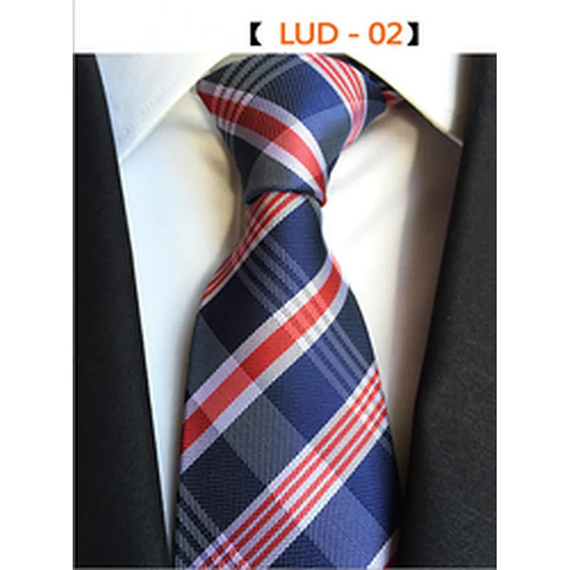 Wholesale Silk Necktie Set Gift Box Casual Grid Gravata Masculina Polyester Woven Neck Ties For Men