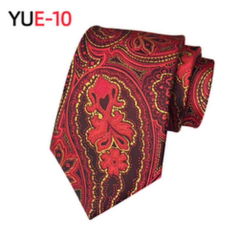 Luxury Paisley Necktie Polyester Lattice Neck Ties For Men Custom Jacquard Woven Gravatas Masculina