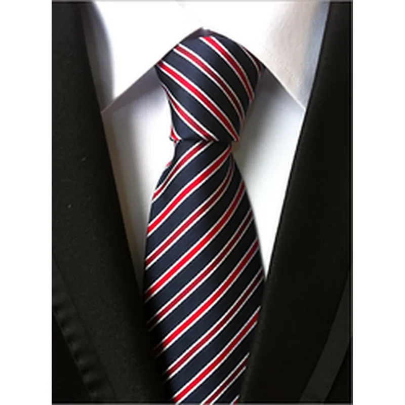 Wholesale Gravata Masculina Luxury Jacquard Woven Mens Neck Tie Set Stripe Ties For Men Italian