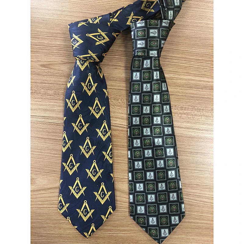Famous Brand Corbatas Formal masonic tie Print Ties Men Custom Logo