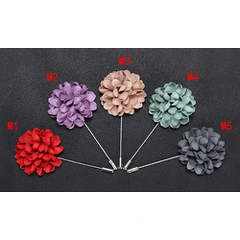 latest good quality flower lapel pin for mens' suits