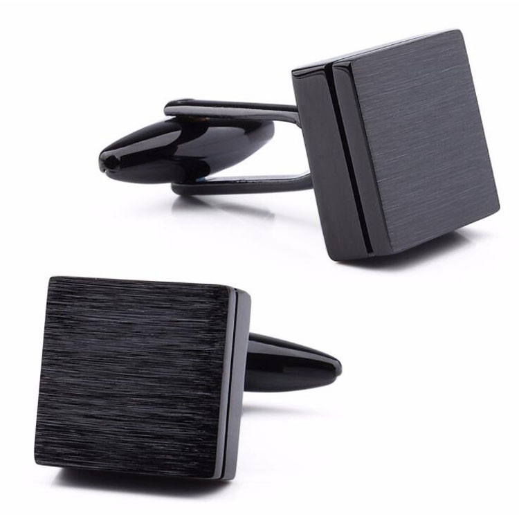 wholesale fashion mens elegant black square cufflinks