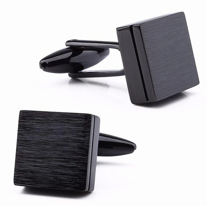 wholesale fashion mens elegant black square cufflinks
