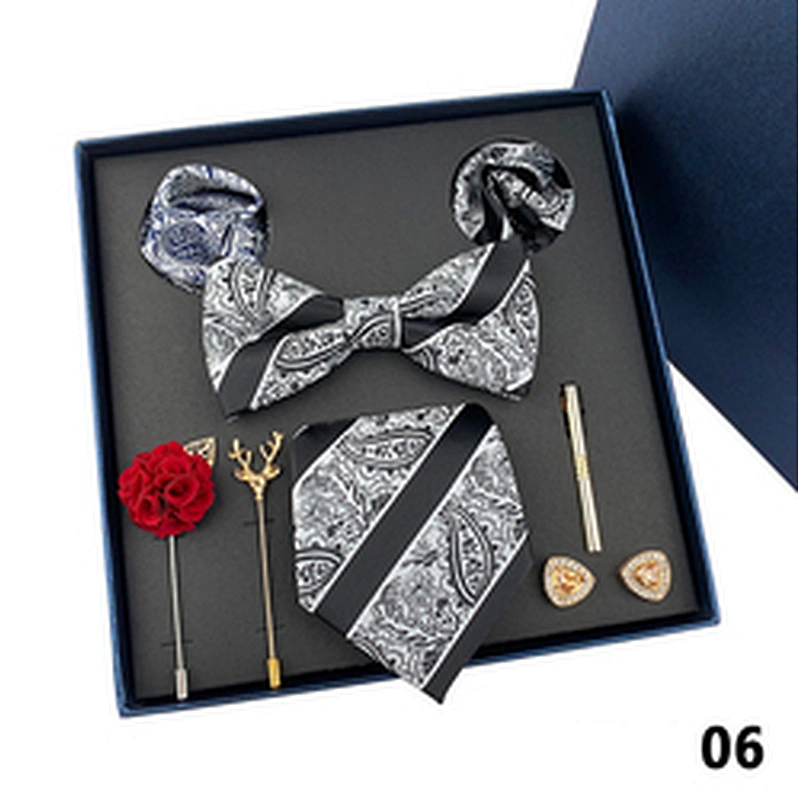 fashion silk polyester tie and cufflinks set