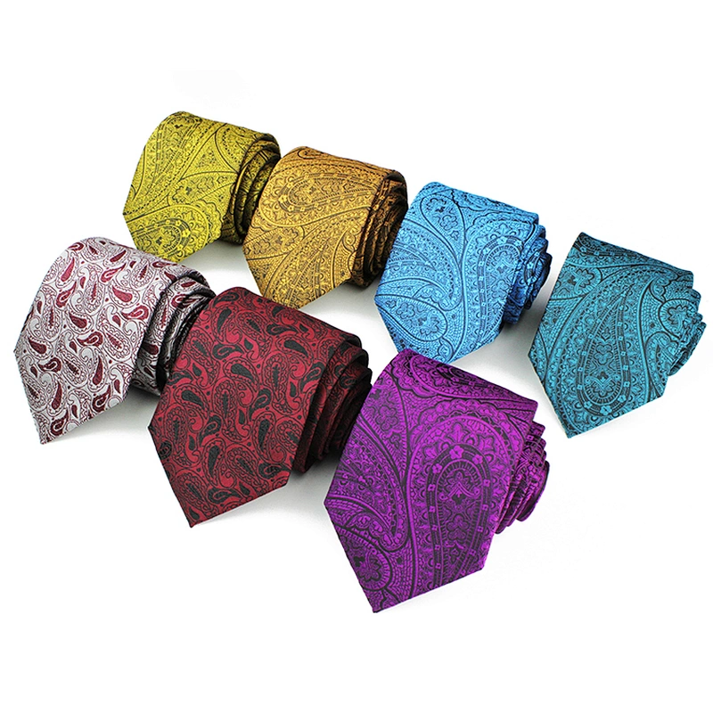Custom Logo Tie Sublimation Polyester Jacquard Woven Tie For Men Bulk Order Paisley Neck Ties For Men Italian