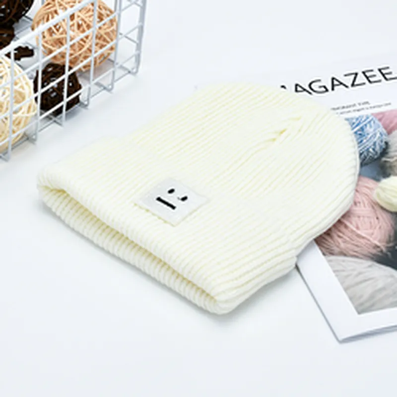 Winter Custom Logo Fashion Fitted Knitting Embroidery Hat for Kids Children Beanie Hat for Girls