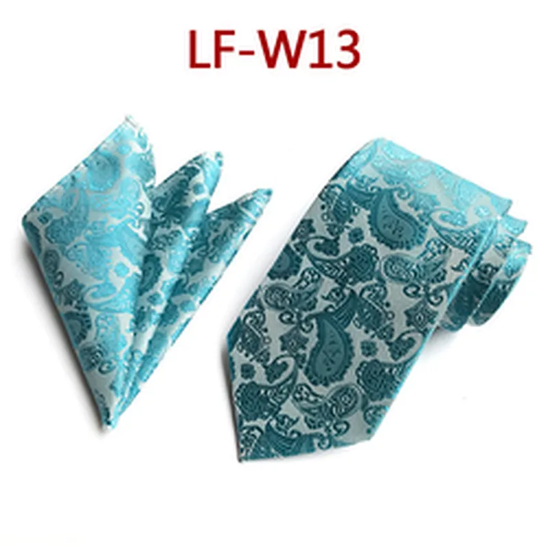 Custom Men Ties and Hanky Set Casual Paisley Neckties with Pocket Square Wholesale Ensemble Cravate Mouchoirs