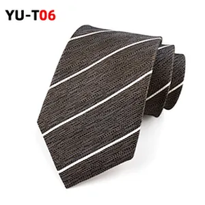 Classic Striped Neck Ties For Men Luxury Jacquard Corbatas Hombres Polyester Woven Necktie Set Gift Box Custom Logo