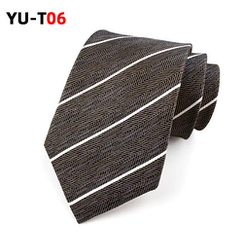 Classic Striped Neck Ties For Men Luxury Jacquard Corbatas Hombres Polyester Woven Necktie Set Gift Box Custom Logo