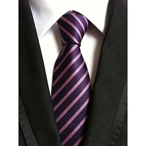 Classical Stripe Corbatas Hombres Custom Jacquard Ties For Men Italian Wholesale Necktie Set Gift Box