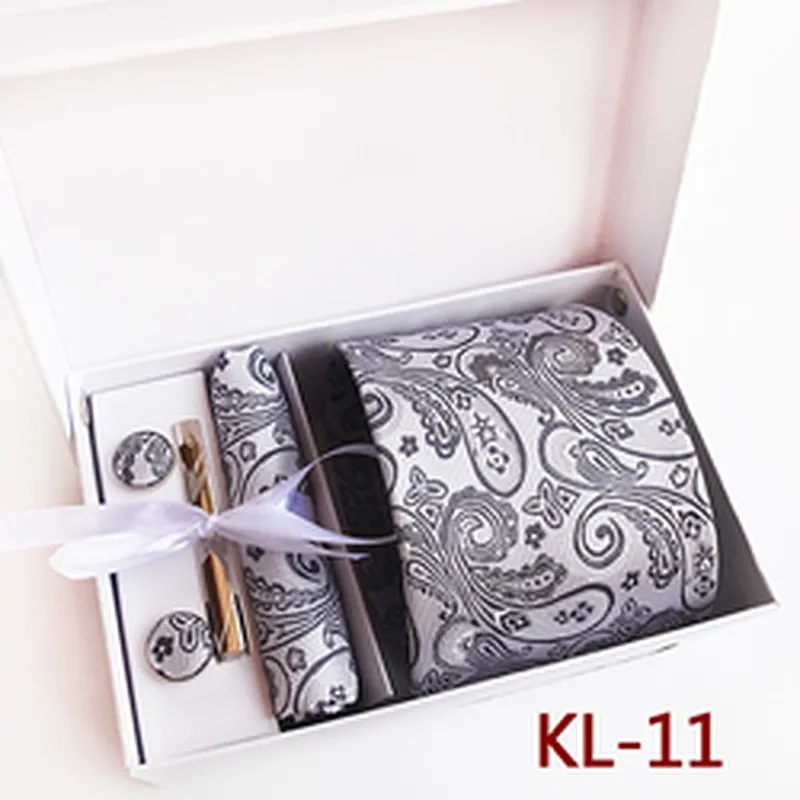 Paisley Neckties With Pocket Squares Casual Men Ties and Hanky Set Custom Tie Pocket Square and Cufflink Set