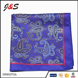 custom high quality pocket square printed handkerchief by Jasen