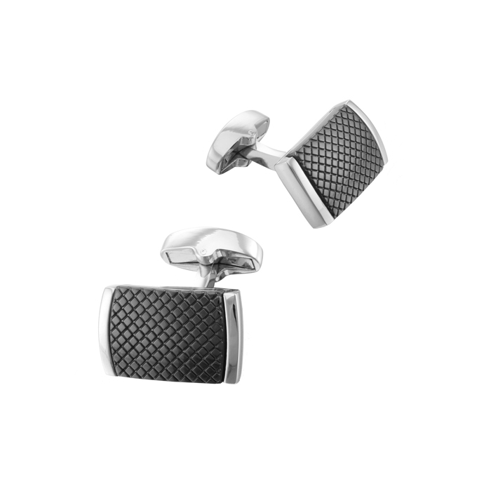 Custom new black engraved cufflinks for gift
