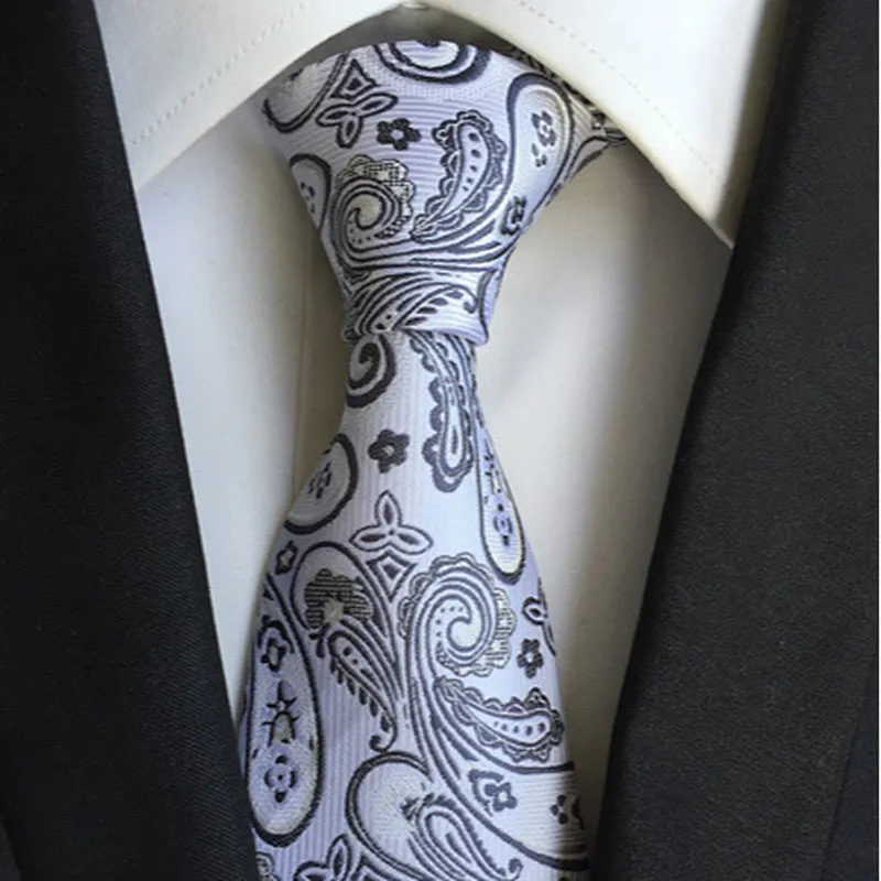 Wholesale Business Silk Ties Formal Stripe Silk Neckties Men Polyester Jacquard Woven Cravate Homme