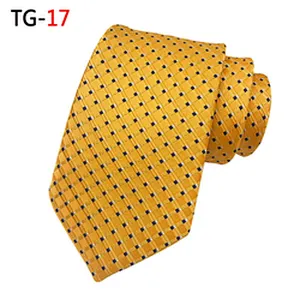 Classic Grid Corbatas Hombres Polyester Woven Neck Ties For Men Luxury Ties Men Custom Logo