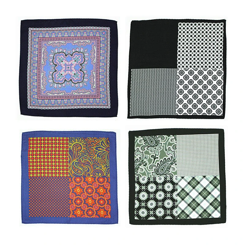 100% silk custom pocket square, silk pocket square