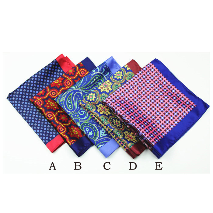 Digital Printing or Hand Printing Pocketsquares with Many Colors Hanky Supplier in Zhejiang China 100% Silk Men Jacquard