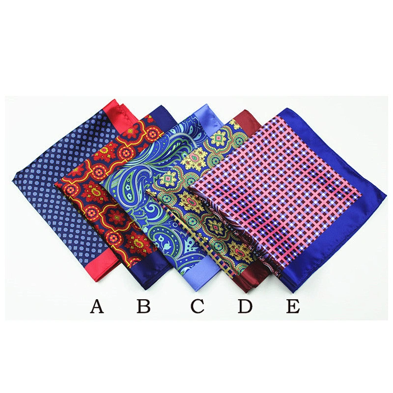 Digital Printing or Hand Printing Pocketsquares with Many Colors Hanky Supplier in Zhejiang China 100% Silk Men Jacquard