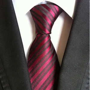 Wholesale Gravata Masculina Luxury Jacquard Woven Mens Neck Tie Set Stripe Ties For Men Italian