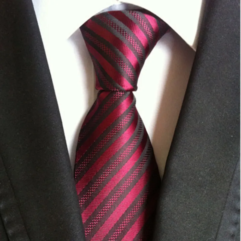Wholesale Gravata Masculina Luxury Jacquard Woven Mens Neck Tie Set Stripe Ties For Men Italian