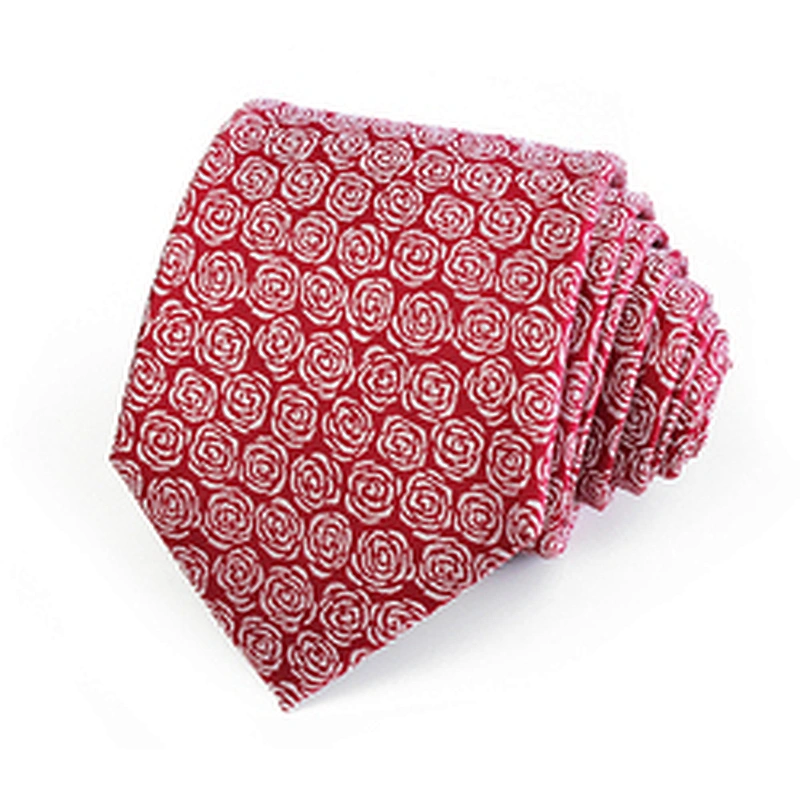 Necktie Manufacturer Sublimation Neck Tie Gift Set Boite A Cravate En Soie Red Striped Jacquard Silk Necktie For Men