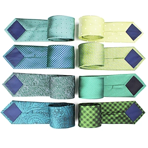 Good design 2021 latest fashion green jacquard silk ties in bulk for men