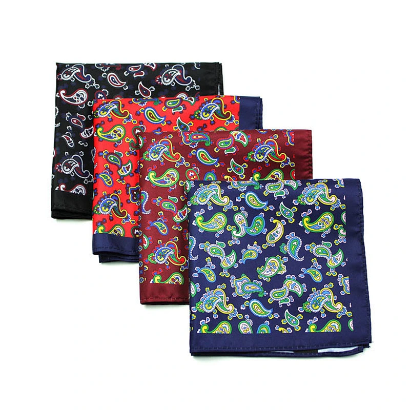 wholesale high quality Digital printed 100% silk pocket squares