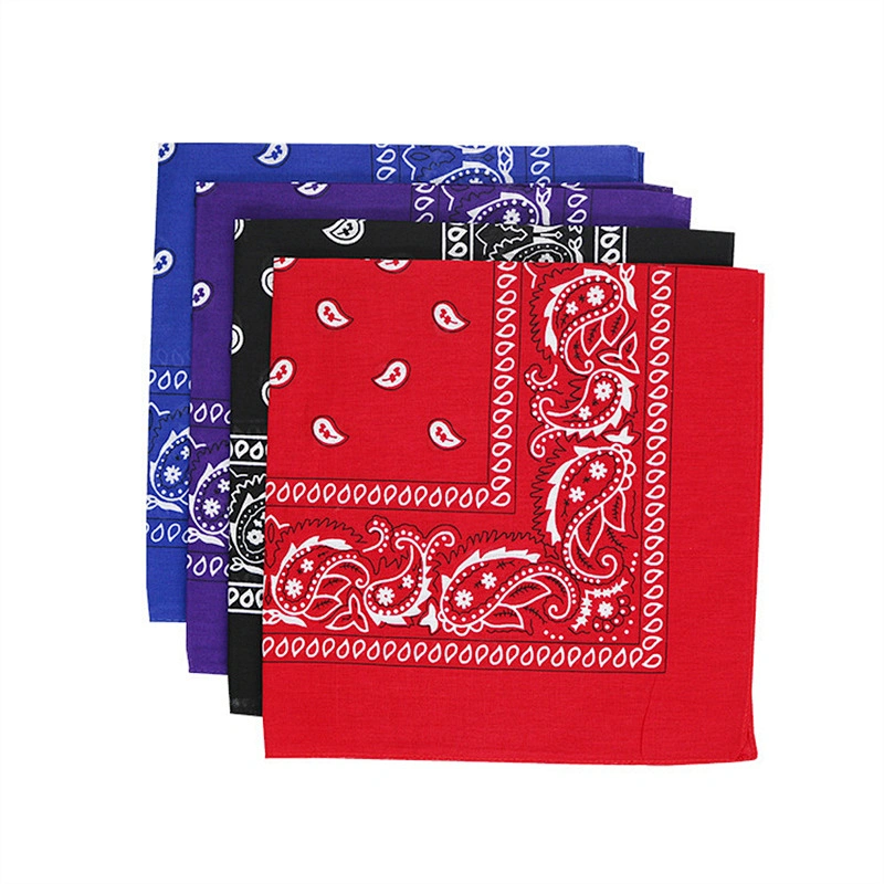 Wholesale Fashion cotton polyester silk square Handkerchief Printing Bandana Cheap Cotton Bandana