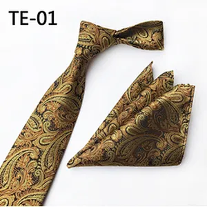 Casual Men Ties and Hanky Set Fashion Floral Neckties with Pocket Square Navy Ensemble Cravate Mouchoirs