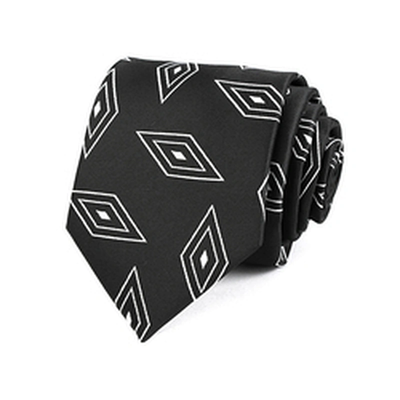 wholesale high quality jacquard striped silk polyester neck ties for men