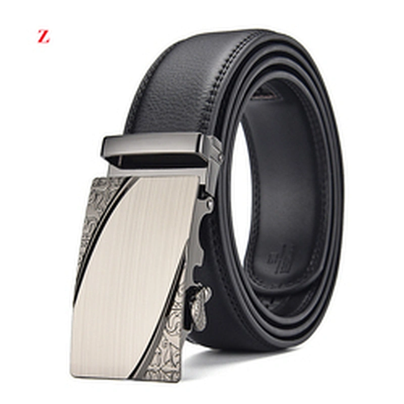 Wholesale Business Casual Adjustable Automatic Buckle Two-layer Cowhide Genuine Leather Belt for Men