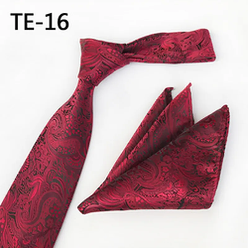 Casual Men Ties and Hanky Set Fashion Floral Neckties with Pocket Square Navy Ensemble Cravate Mouchoirs