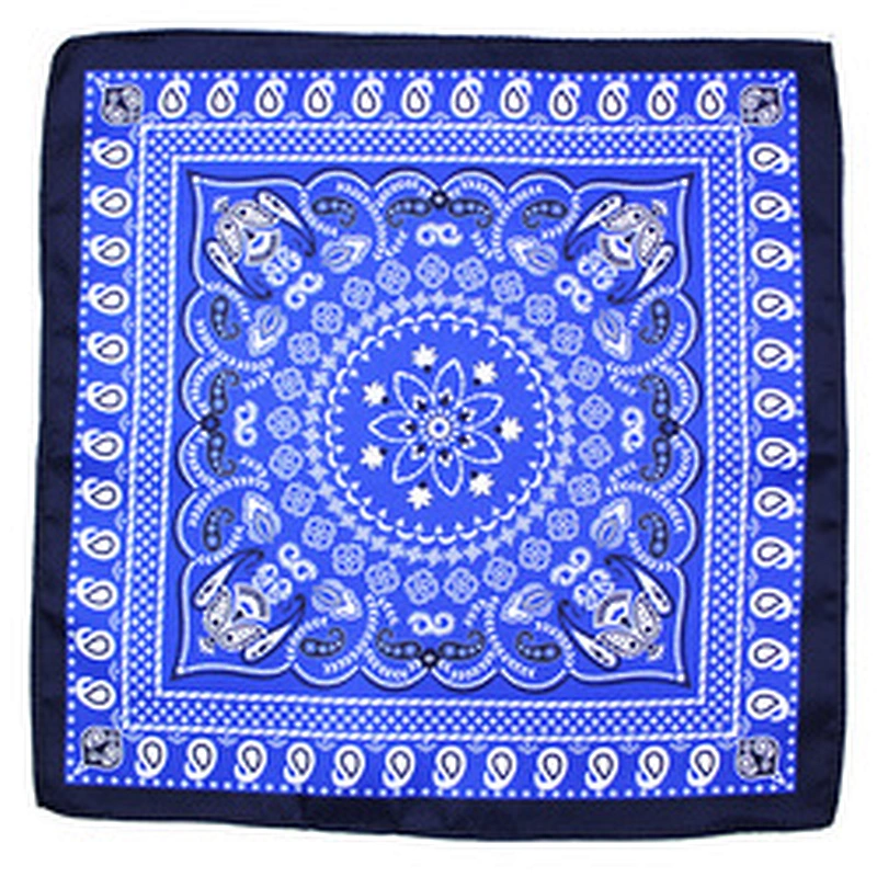 Men's polyester Printed Handkerchief pocket square for men