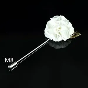 Custom flower boutonniere wedding Fashion womens brooch flower pin Wholesale flower lapel pins mens suit