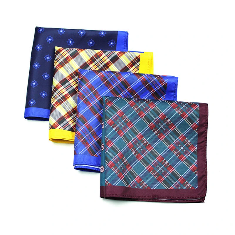 wholesale high quality mens Silk Printing pocket square