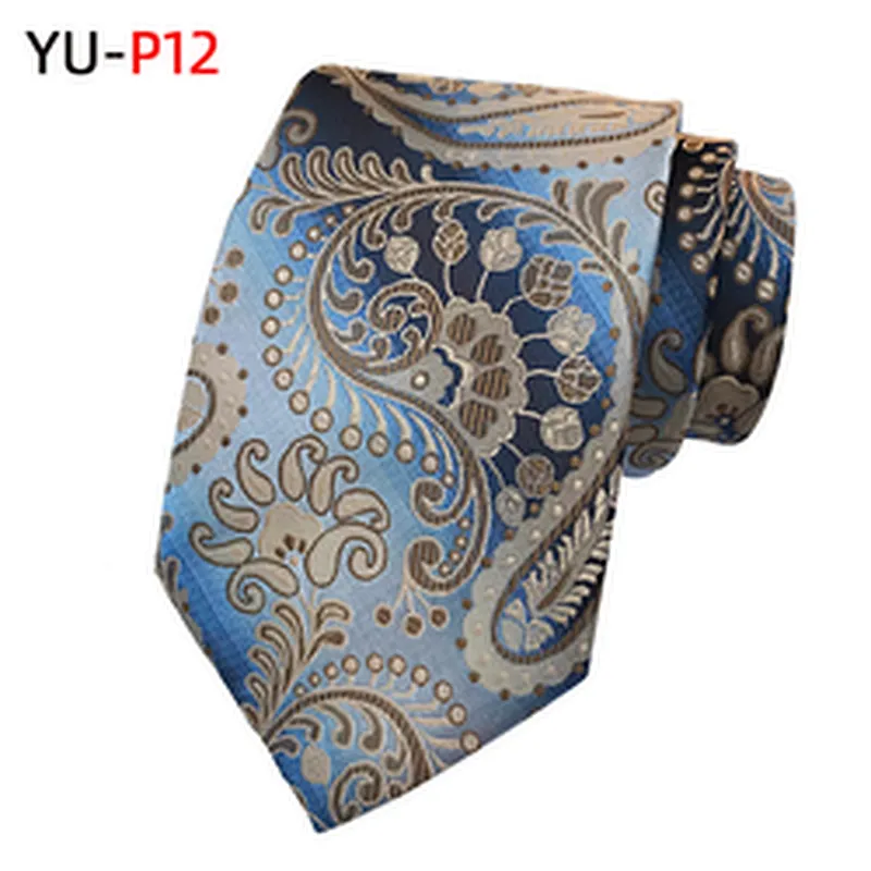 Fashion Grid Neck Ties For Men Polyester Cravate Pour Homme Custom Neckties Men Jacquard Woven