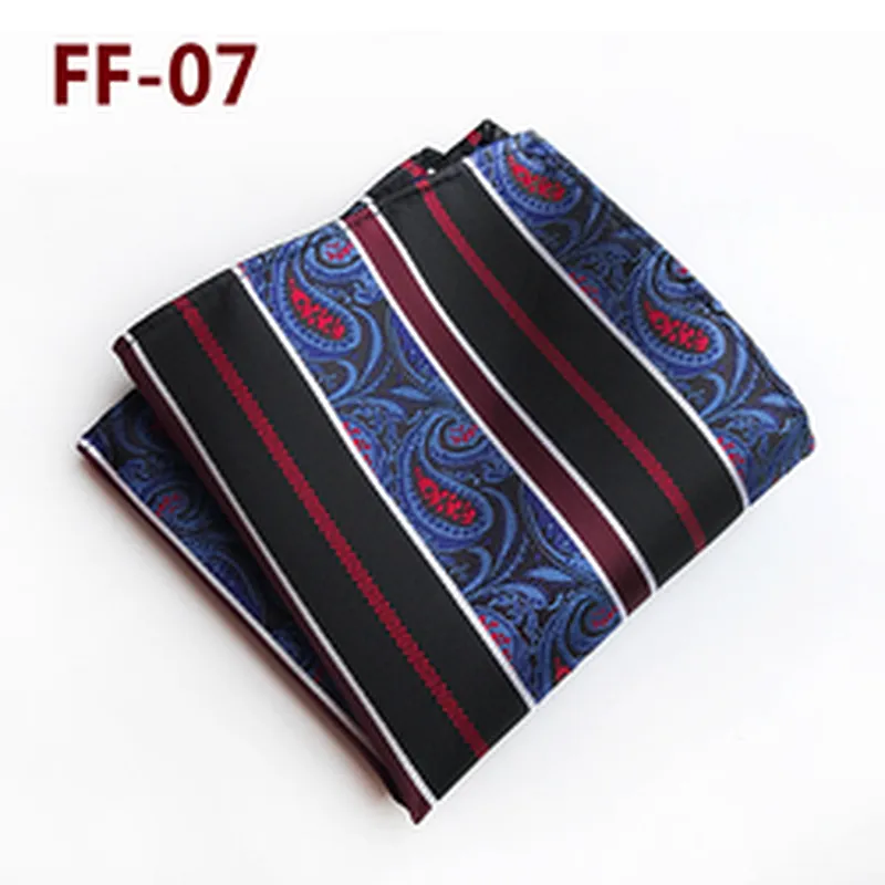 Soft Handkerchief For Men Jacquard Woven Pocket Squares For Men Striped Handkerchief Custom