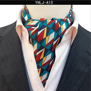 Classic Paisley Cravate Homme Casual Floral Folard Mens Ascot Jacquard Woven Ties For Men Italian