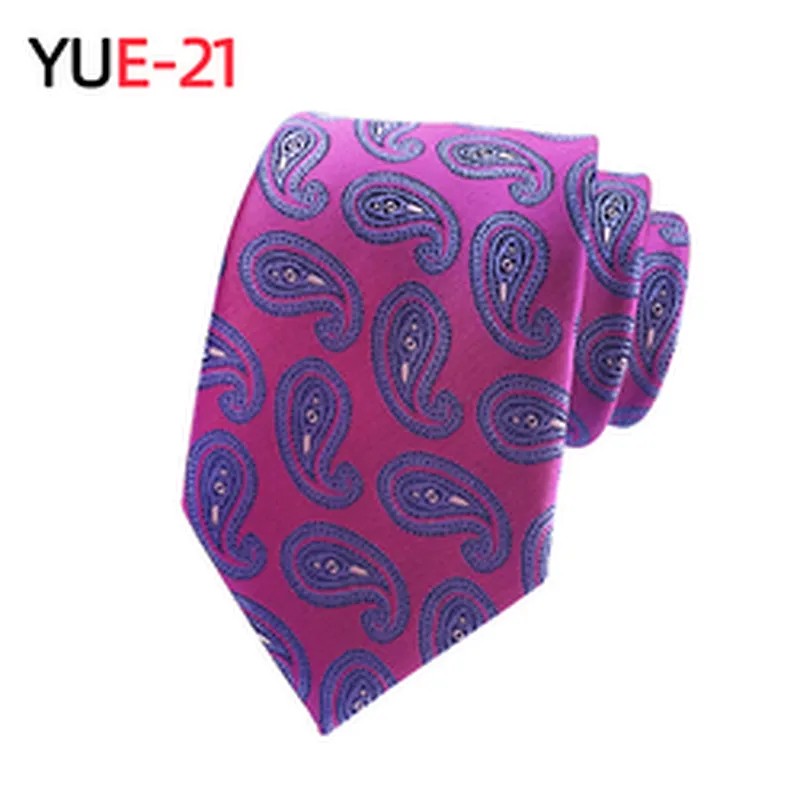 Luxury Paisley Necktie Polyester Lattice Neck Ties For Men Custom Jacquard Woven Gravatas Masculina