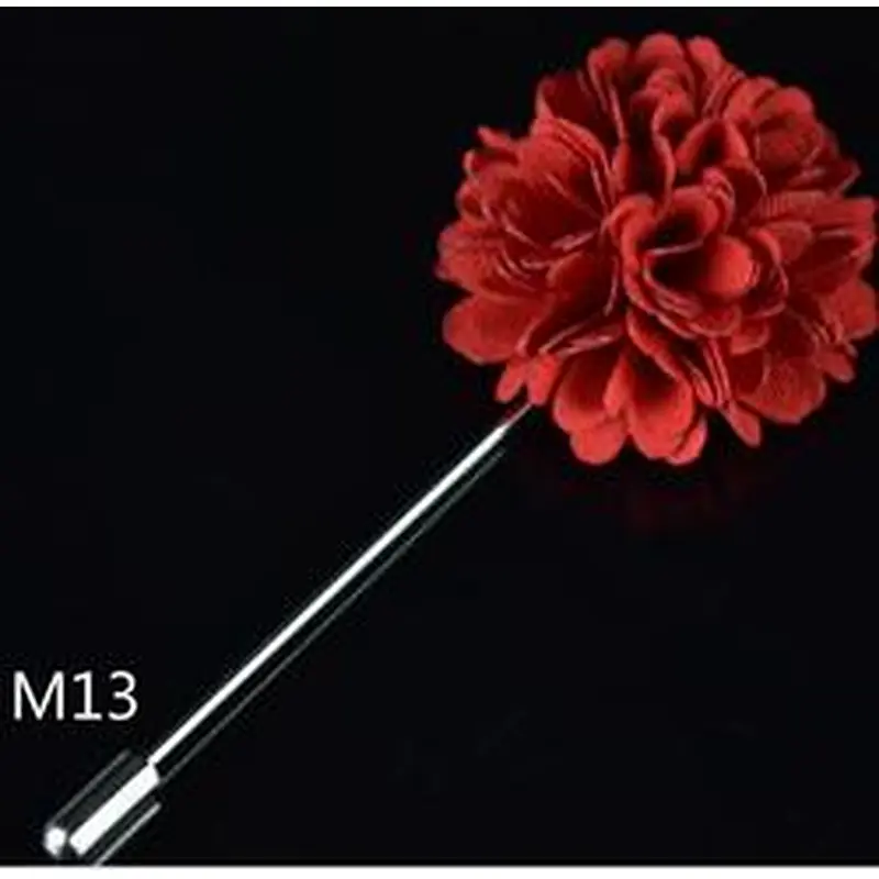Wholesale lapel flower pin Fashionable groom boutonniere wedding Custom lapel flower pins for suit men