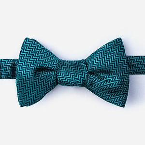 new style men's business dark blue chevron bow tie