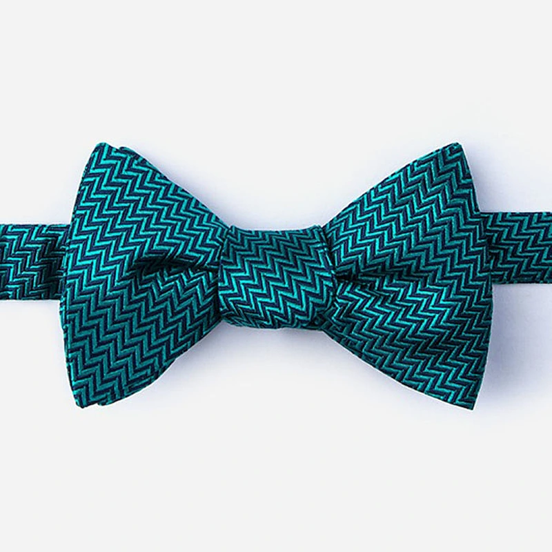 new style men's business dark blue chevron bow tie
