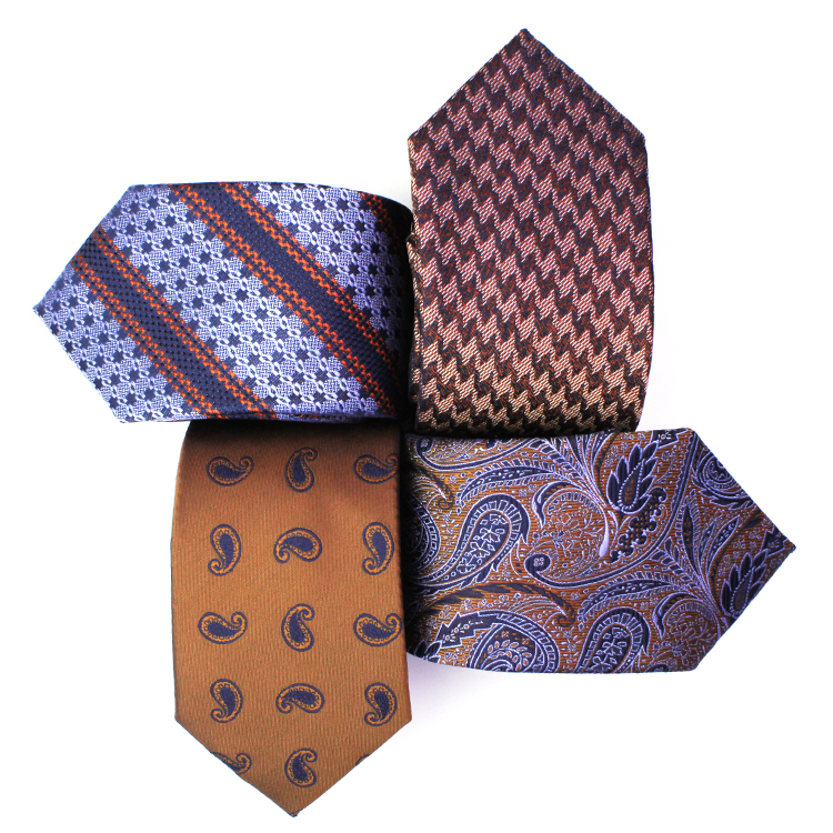 Custom Tie Luxury Mens Neck Tie Set Corbatas Por Mayoreo Paisley Polyester Ties For Men Italian