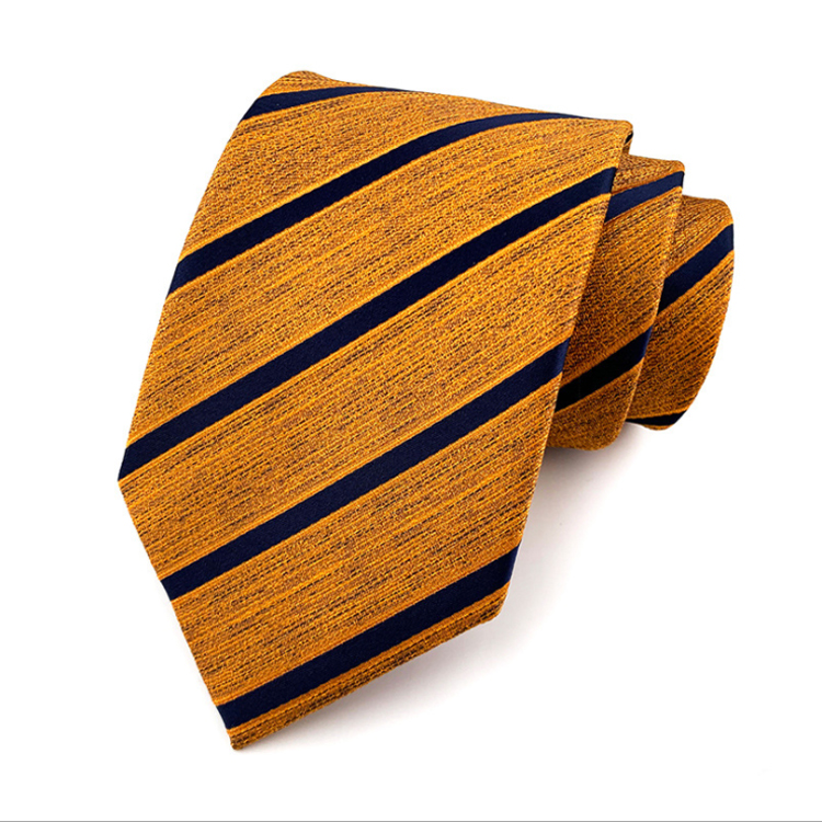 Casual Corbatas Hombres Striped Neck Ties For Men Polyester Woven Necktie Set Gift Box Custom Logo