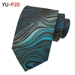 Fashion Cravate Pour Homme Custom Neckties Men Jacquard Woven Polyester Paisley Neck Ties For Men
