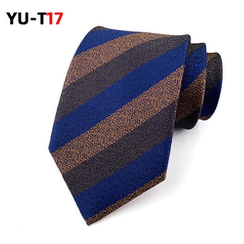 Luxury Striped Neck Ties For Men Custom Logo Corbatas Hombres Classic Polyester Necktie Set Gift Box